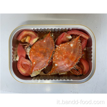 Pentola di granchio di pomodoro alimentare congelato